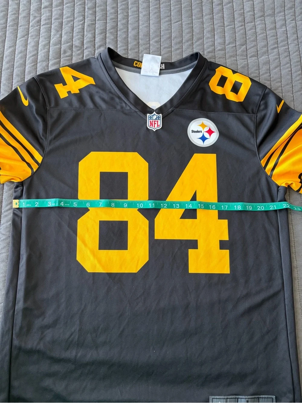 Nike Steelers Antonio Brown #84 Color Rush Jersey Mens L Black Gold NFL